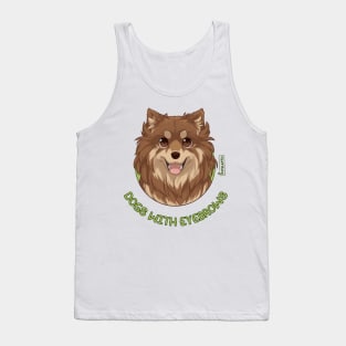 Dogs with eyebrows - Finnish Lapphund Tank Top